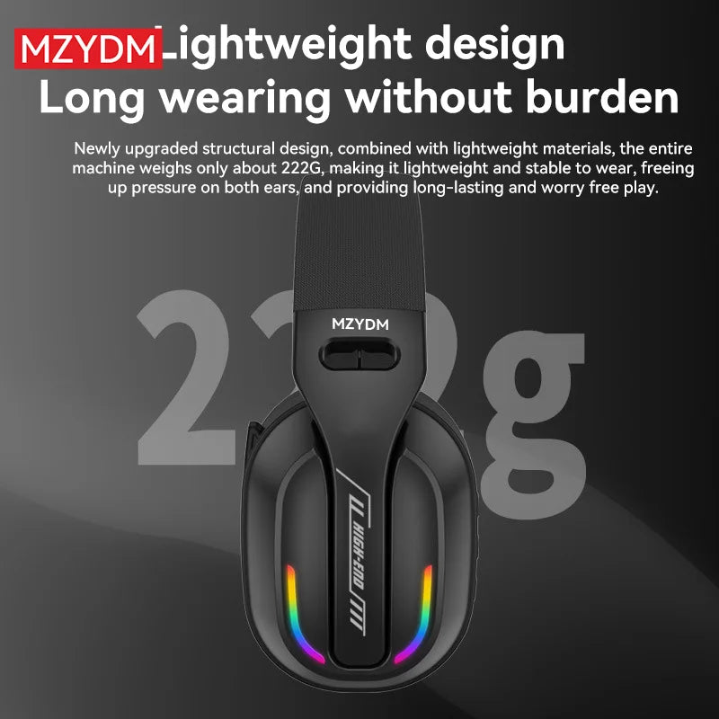 Wireless Gaming Headset: 2.4G/Wired/Bluetooth Headphones 3 Modes, Bendable HD Mic, Soft Ear Pads, Immersive Sound for PC/PS4/PS5