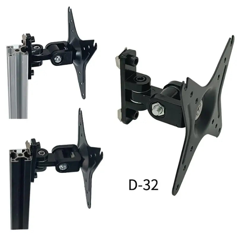 Wall-Mounted Gaming Monitor Bracket 2-Axis Adjustable Button Box Mount for Gaming Rigs Compatible with 50mm 75mm 100mm VESA