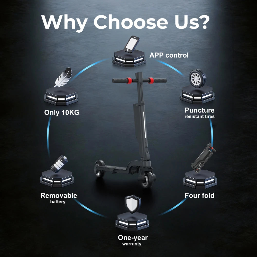 HUANCI X6 electric scooter adults Foldable electric kick scooters 350W scooters electric 36V 7.5A e scooter Smart APP escooters