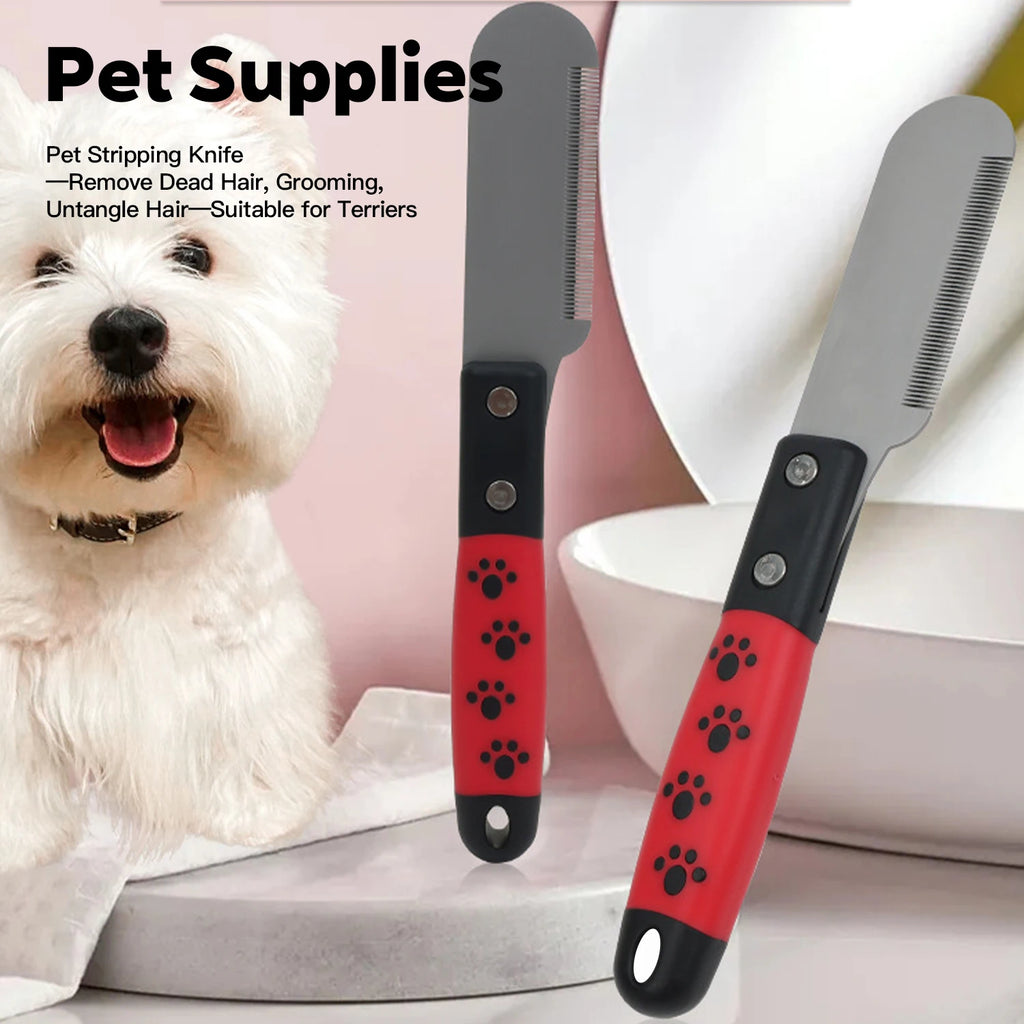Dog Grooming Tools Dog Comb Pet Grooming Brush Terrier Plucking Knife Pet Hair Beating Knife Scraper Comb Dog Accessories