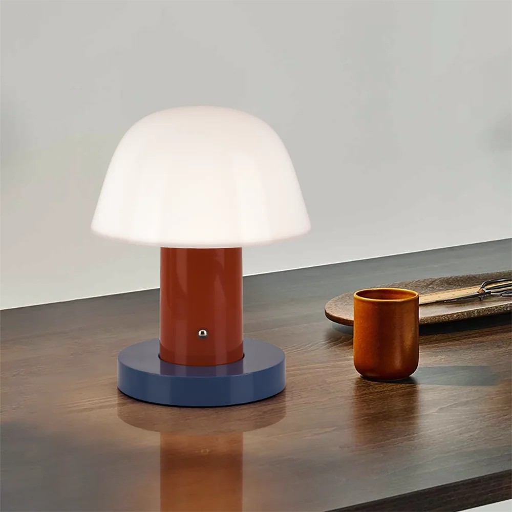 Mushroom table lamp bedroom bedside ambient light LED touch switch USB charging restaurant coffee room decorative light