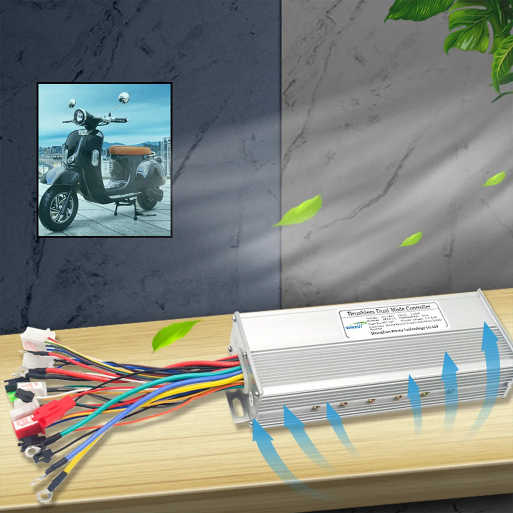 36V 48V 60V 72V 500W 30A E-Scooter Brushless Motor Drive Universal Dual Mode Controllerfor Electric Motorcycle Bicycle Repair