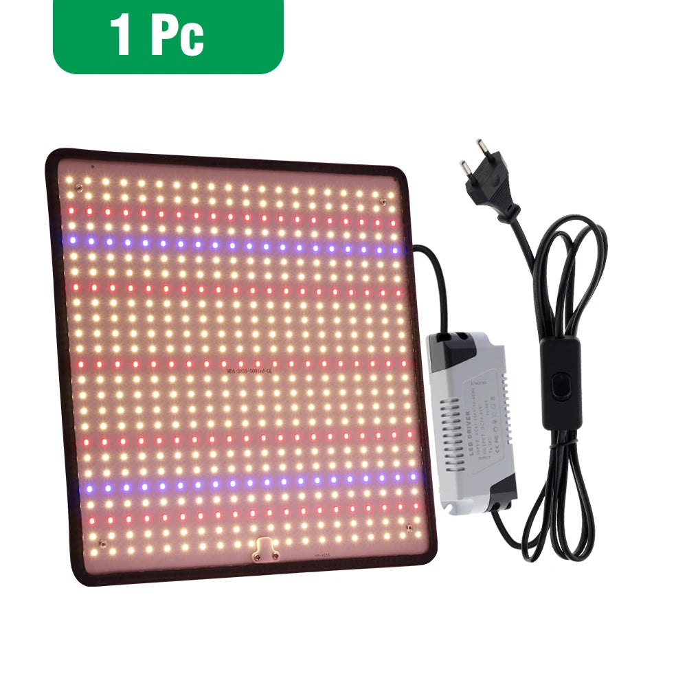 40W LED Grow Light Full Spectrum Phyto Lamp for Indoor Grow Tent Plants Growth AC85-240V Universal Voltage