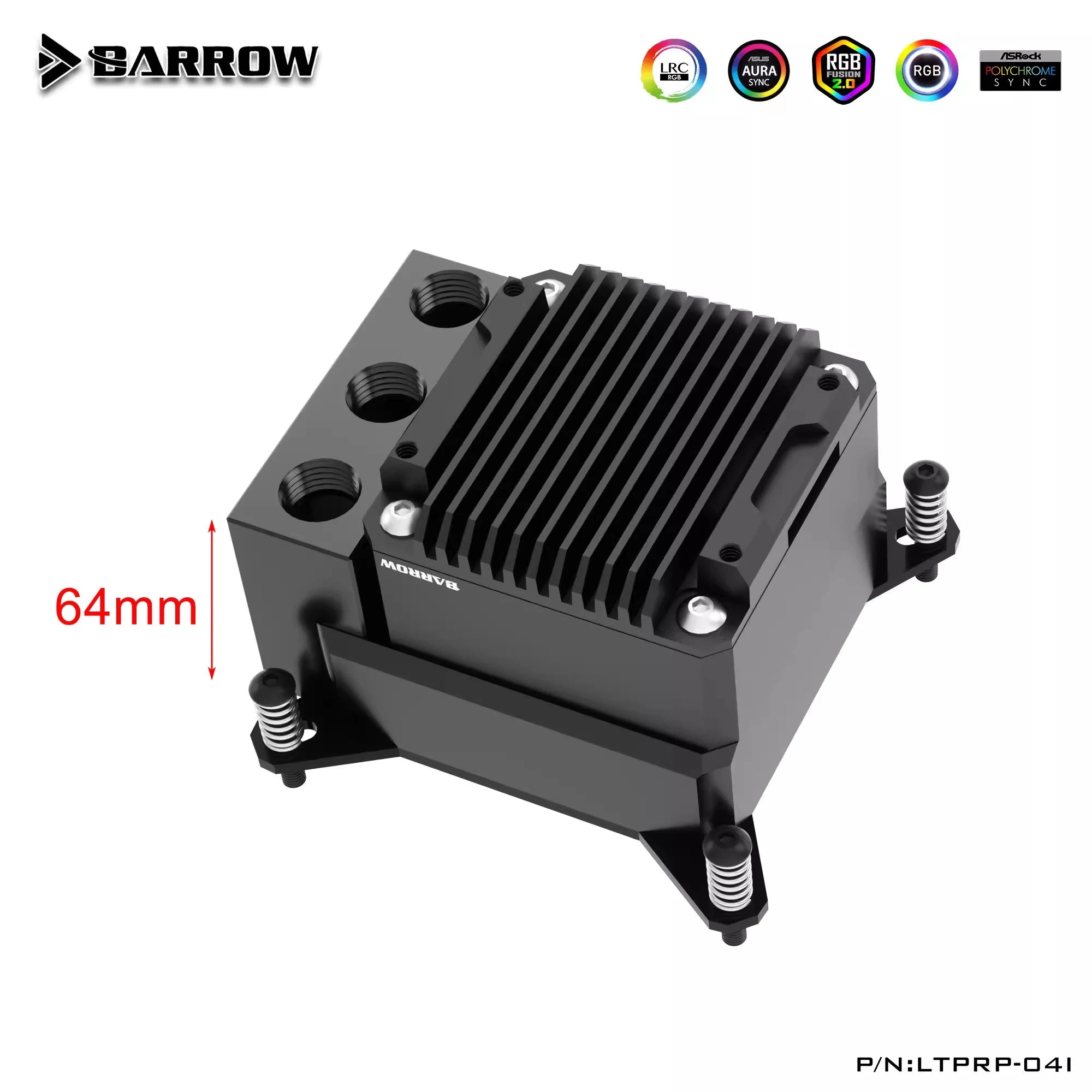 Barrow CPU Water Block with Integrated Pump Reservoir POM/Acrylic CPU Cooler for AMD AM3 AM4 AM5/INTEL 1700 1200 115X X99 Socke