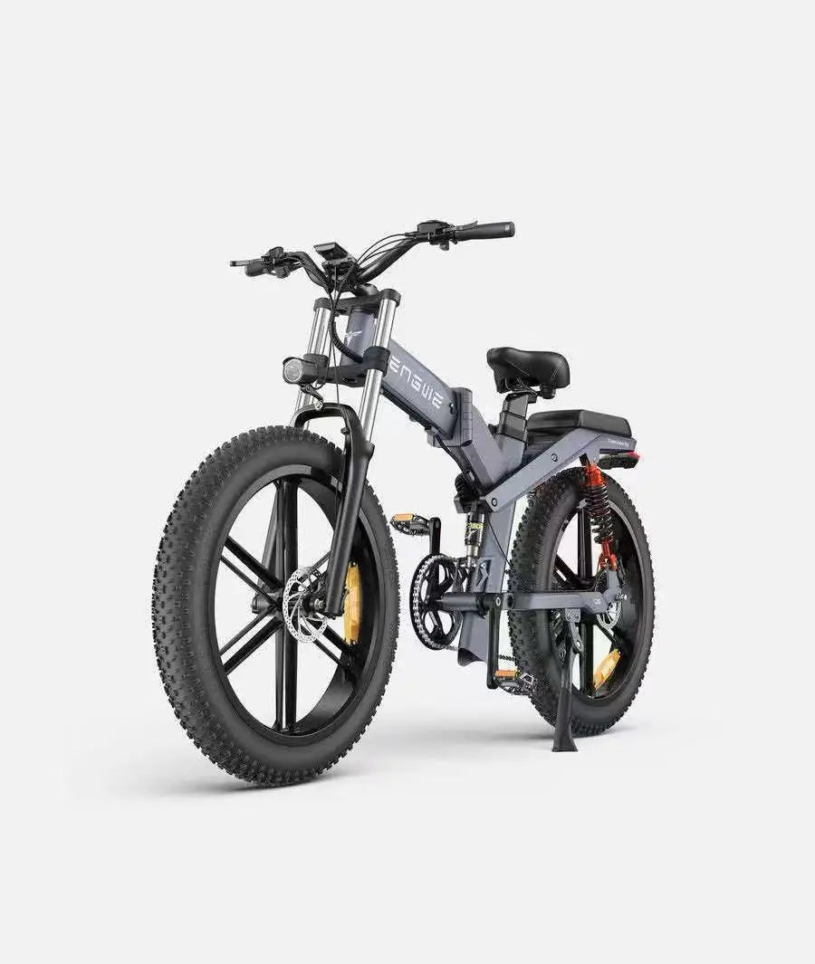 Electric Bicycle 26Inch 1000W 48V 29.2AH Folding Lithium Battery Bike Full Shock Absorber 26X4.0 Snow Tire E-bike