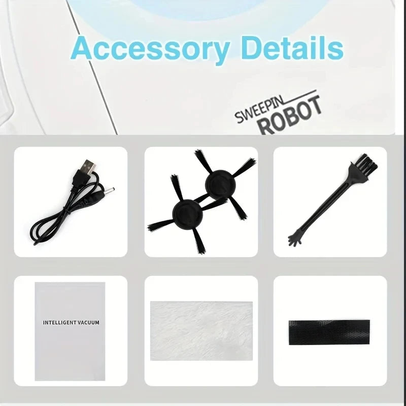 3-in-1 Smart Sweep Robot 4000pa Suction Power Fully Automatic Home Cleaning Machine USB Charge Smart Vacuum Cleaner
