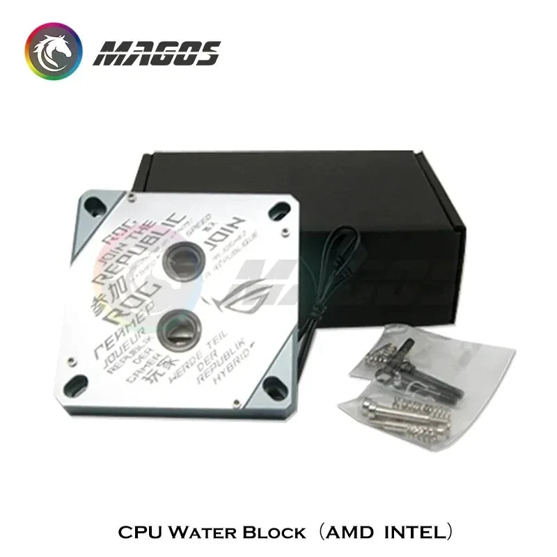 1700 CPU Water Block Mirror Surface ROG 5V ARGB SYNC Watercooler LGA1700 AM4 AM5 Platform Customized Available