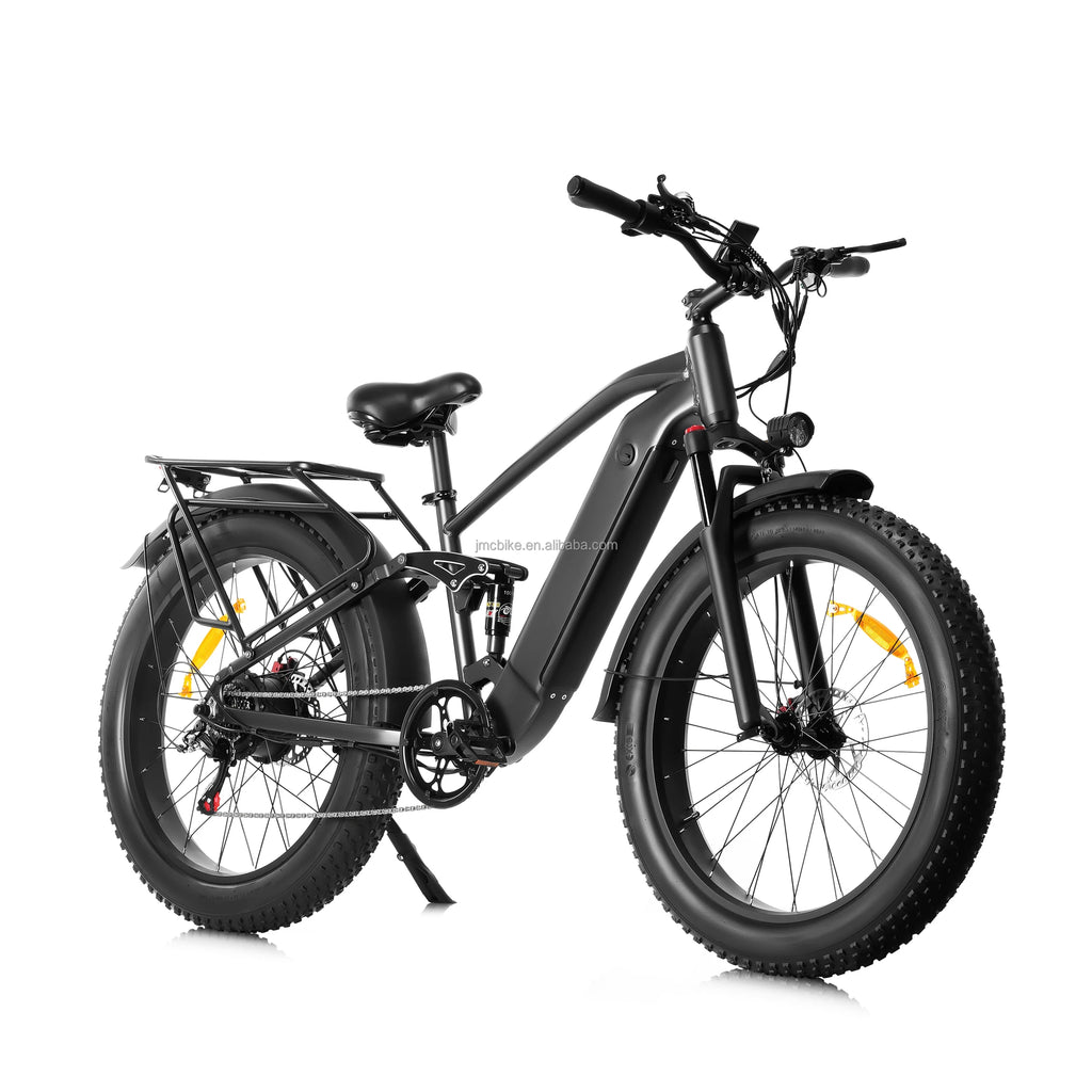 All Terrain 26-Inch Wheel Size Electric Hybrid Bike Steel Frame 1000W E-Bicycle Shimano Lithium Fat Tire Mountain Bike