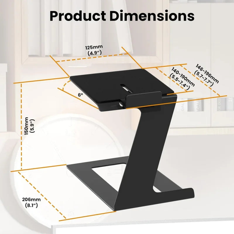 Desktop Speaker Stands 1 piece Carbon Steel Cantilevered Speaker Bracket with Vibration Absorption Pad for Computer Monitors