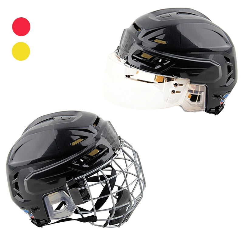 Hockey Helmet Tactical Sports Rugby Adjustable Ice Hockey Helmet with Cage Full/Face Mask Adult Equipment Face Head Protective