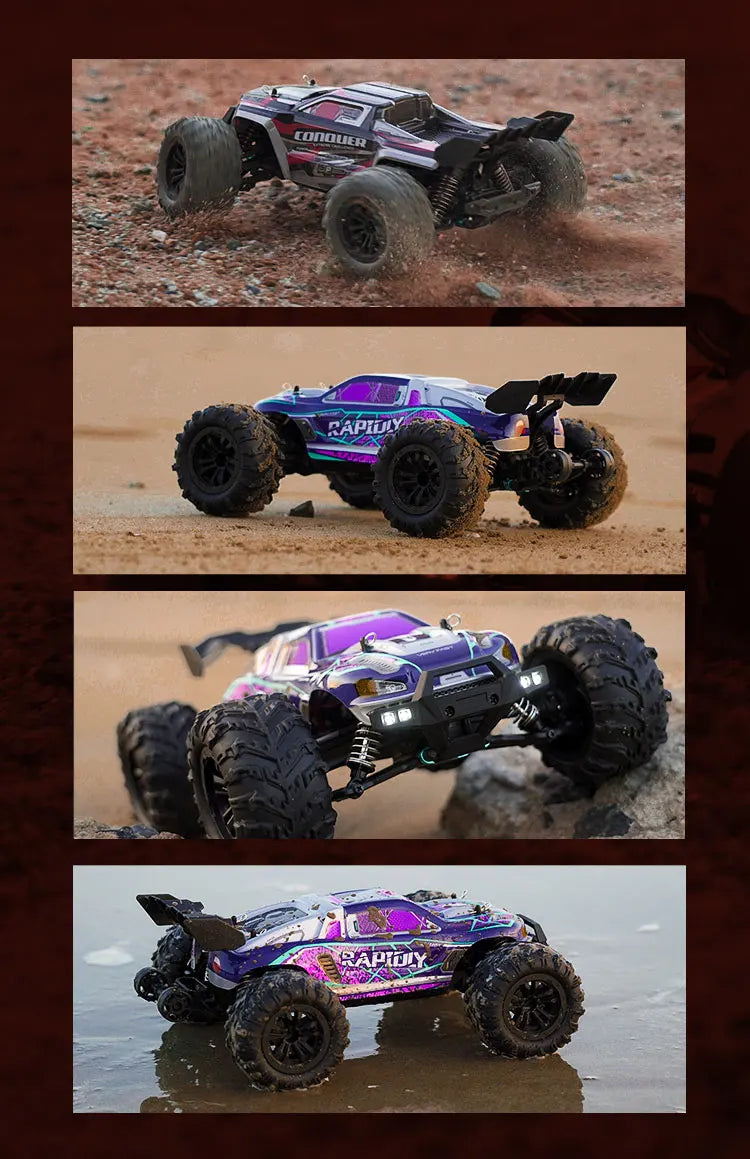 ZWN 1:16 70KM/H Or 50KM/H 4WD RC Car With LED Remote Control Cars High Speed Drift Monster Truck for Kids vs Wltoys 144001 Toys