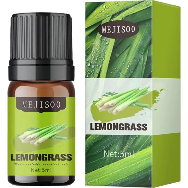 12 Flavors Essential Oils For Aroma Diffuser AirHumidifier Home Water-soluble Lavender Eucalyptus Lemon Bergamot 5ml