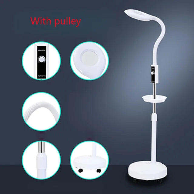 16X LED Lighting Magnifying Glass for Tattoo/Manicure and eyelashes/Skincare Beauty  Round fill light dimmable light