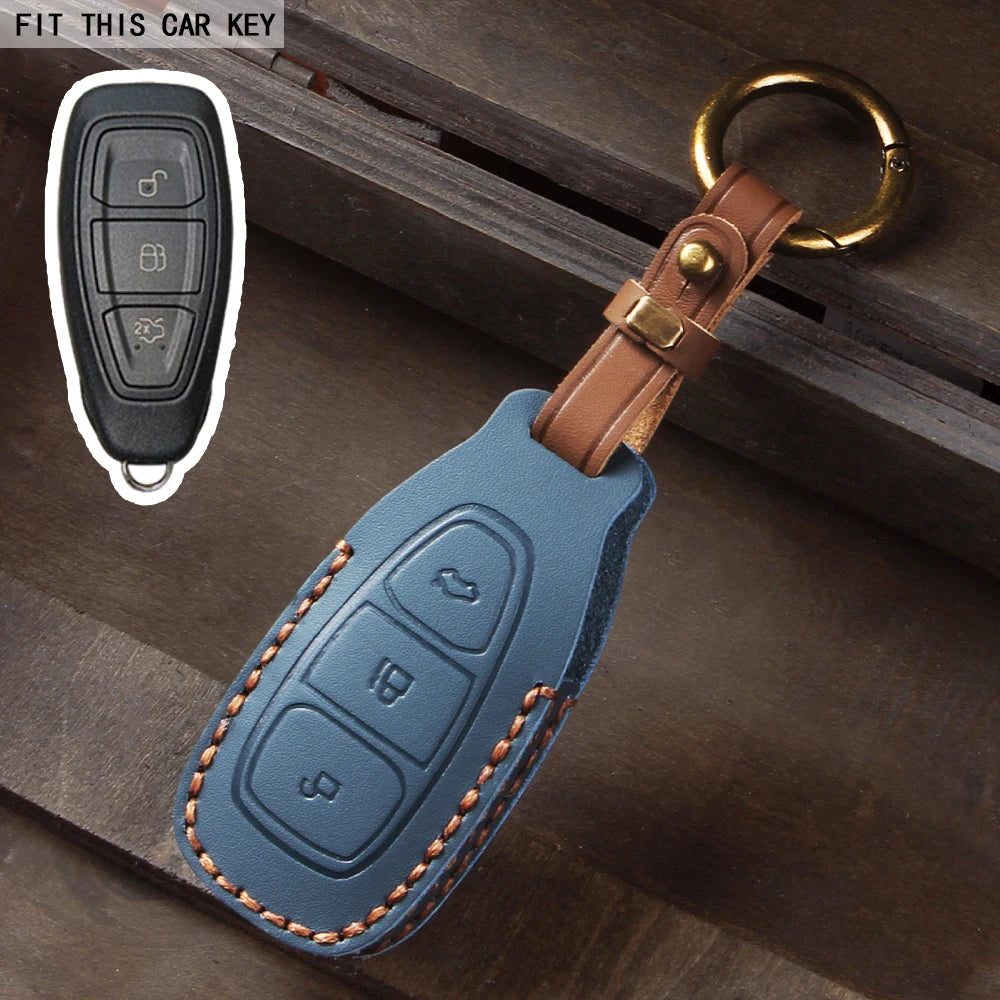 Car Key Case Cover For Ford Fiesta Focus Mondeo Ecosport Kuga Fob Remote Key Case Protector Accessories Holder Shell Keychain