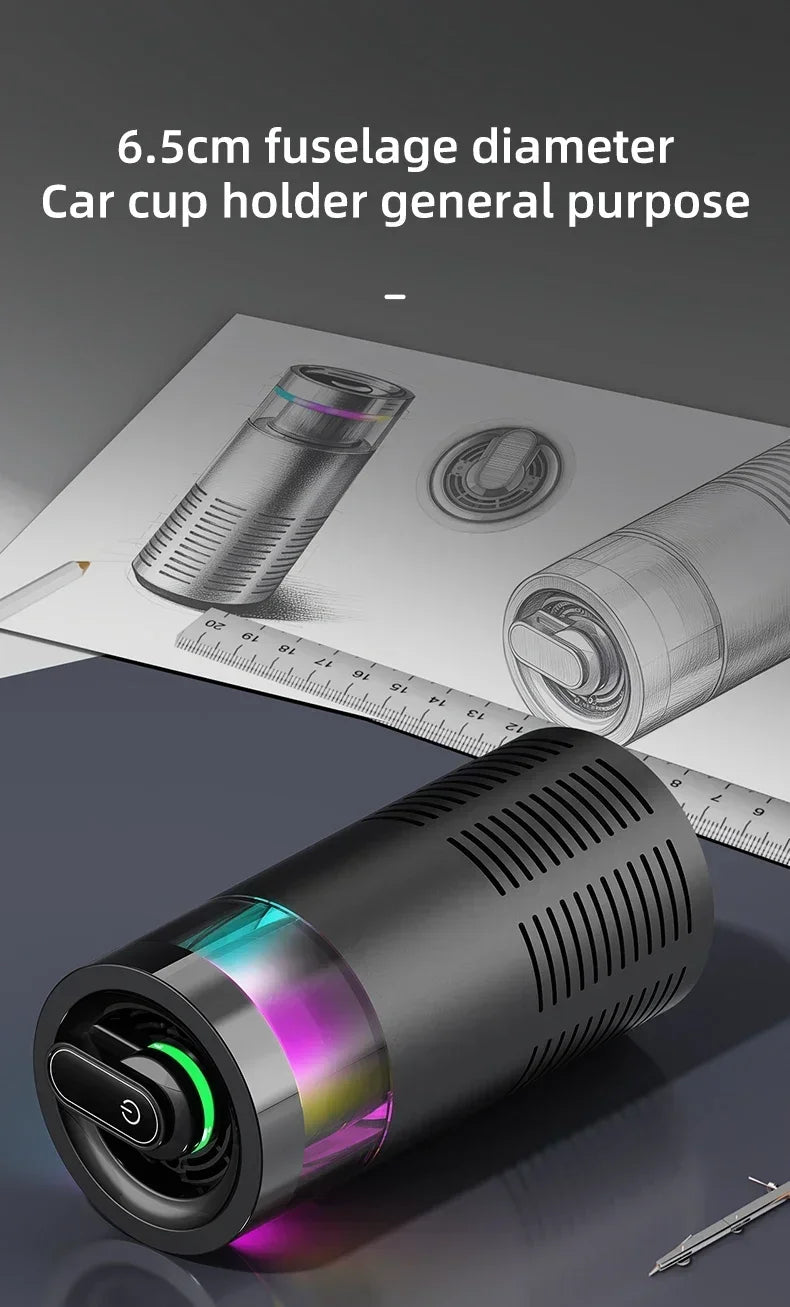 Mini Air Purifier with Aromatherapy Sticks True HEPA Filter Cleans Air & Eliminates 99.97% of Dust, Odors - Cars, School, Office
