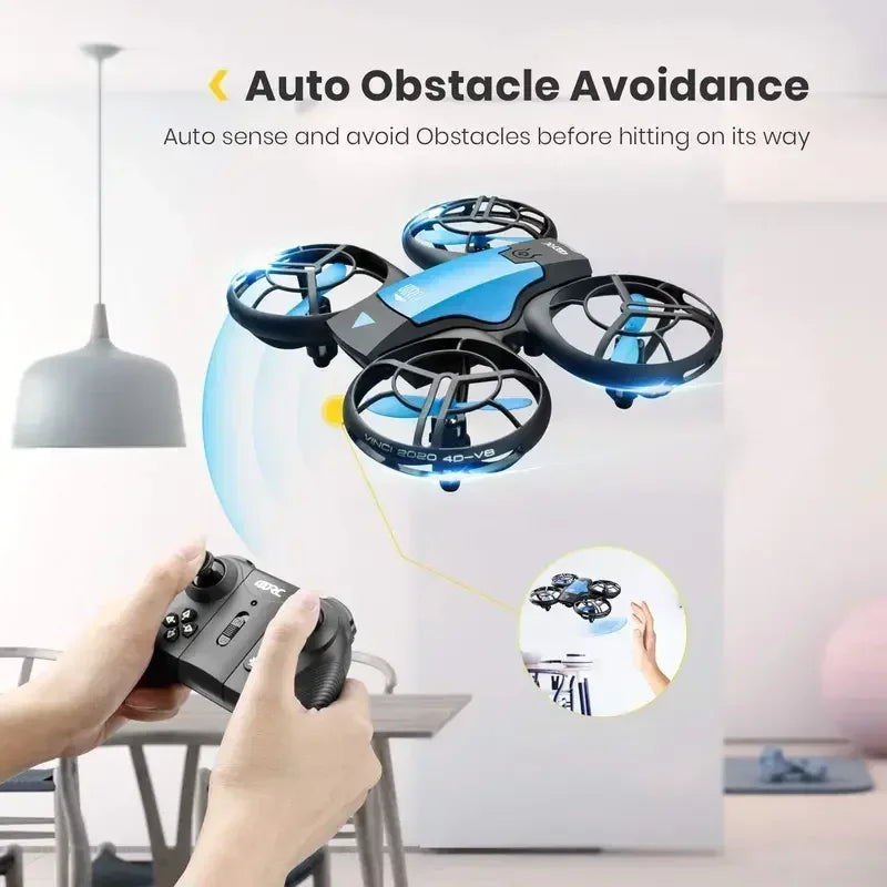 4DRC V8 New Mini Quadcopter Drone - 4K HD Wide Angle Camera, WiFi FPV Remote Control, Height Hold, 4-Axis RC Aircraft Kids' Toy