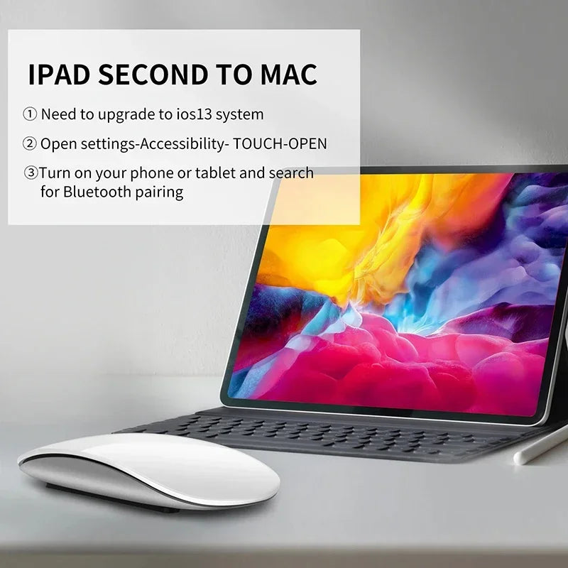 Wireless Bluetooth Mouse Multi-Touch Ergonomic Silent Mouse Type-C Charging Portable Laptop Office Gaming Universal Mouse