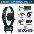 Ebike Fat Tire Conversion Kit 72V 3000W Rear Rotate Hub Motor Wheel 20/24/26 inch Dropout 170mm for Snow Electric Bicycle