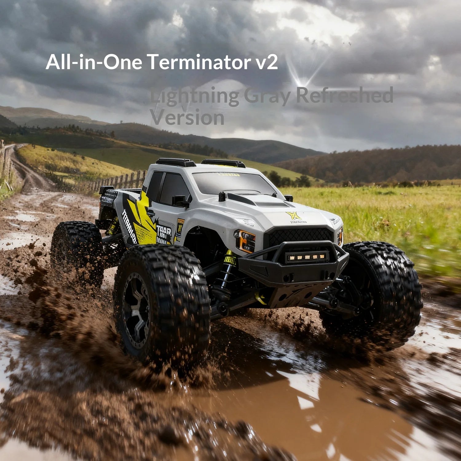 V2 Omni Terminator RC Remote Control Truck 4WD Off Road High Speed Electric Racing Toy Car For Kids Outdoor Adventure Gift