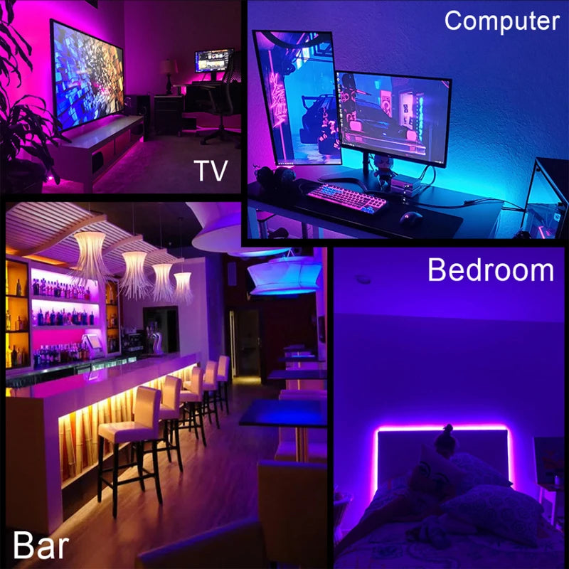 LED Strip Light USB DC 5V SMD 2835 With Controller LED Strip Lights Flexible Lamp Tape Ribbon TV Desktop Screen BackLight Diode