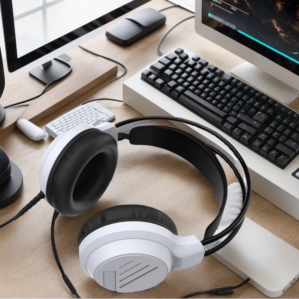 Gaming Headset with Mic Sports Gaming Noise Cancelling Headset Over-ear Headphone for PS5/PS4/Switch/XBOX/PC Wired Headphones