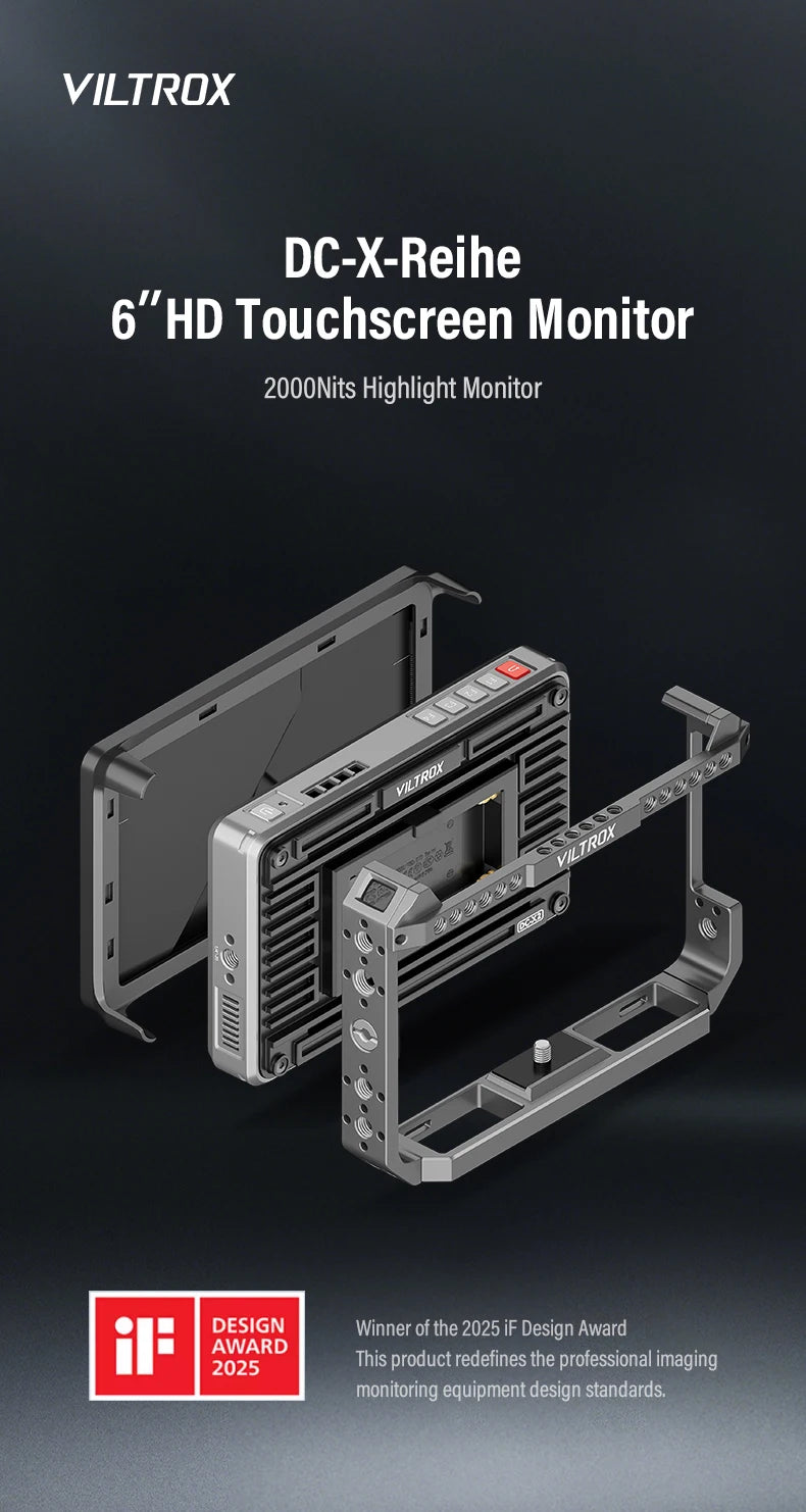 Viltrox DC-X3 DC-X2 4K Monitor Touch Screen Touch Screen Profissional 1080P Photographic HD FHD Portable Camera Monitor
