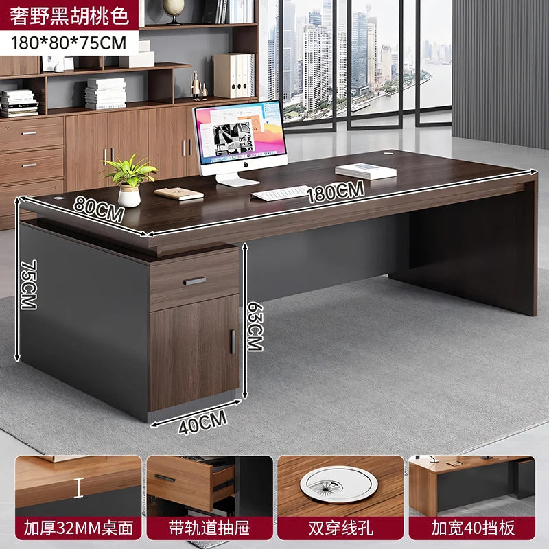 Cabinet Aesthetic Modern Desk Black Unique Gaming Computer Office Desk Design Writing Biurka Komputerowe Home Accessories