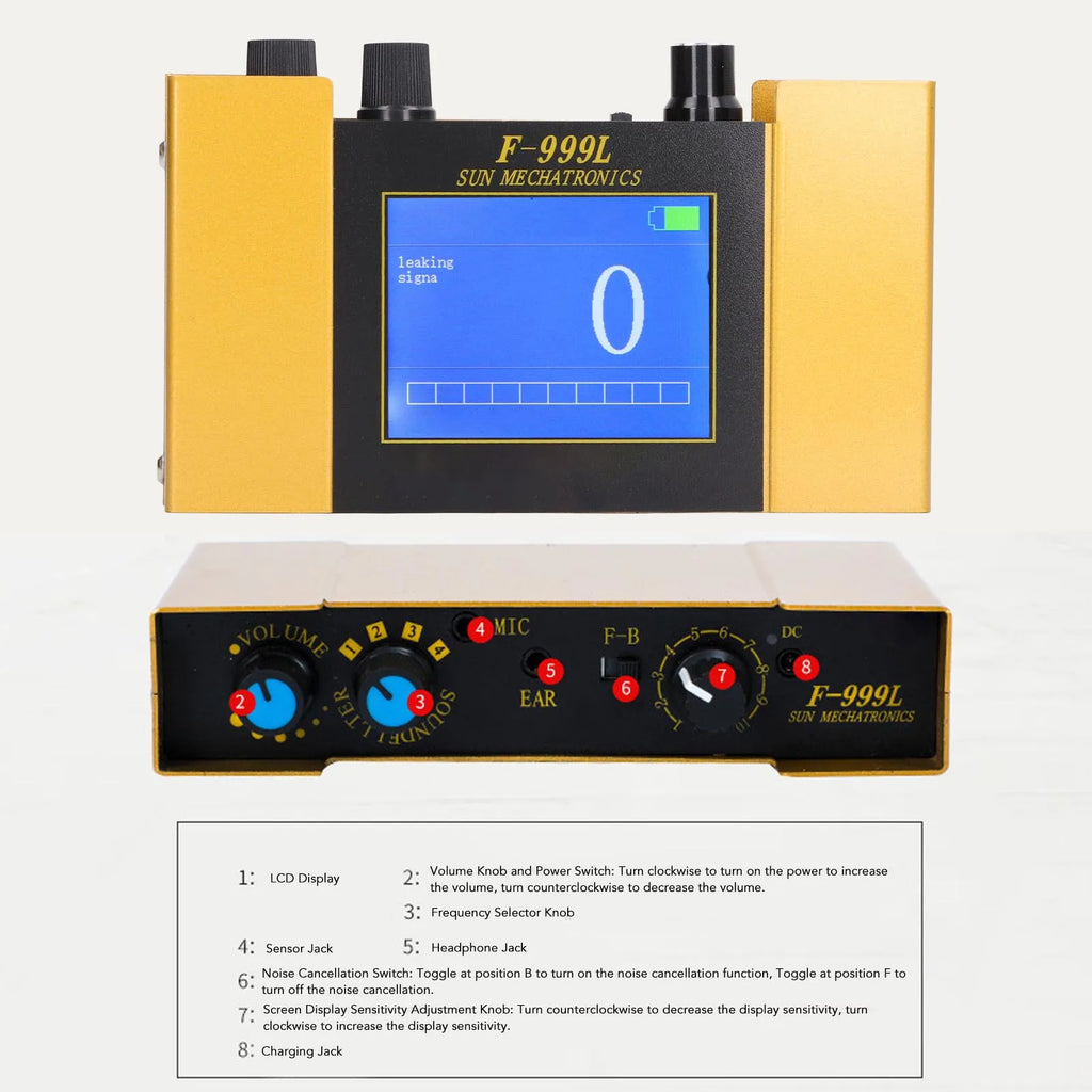 Water Monitor Multiband Monitoring Leakage Monitor with Digital Display for Water Pipe Floor Heating Pipe Water Leak Detector