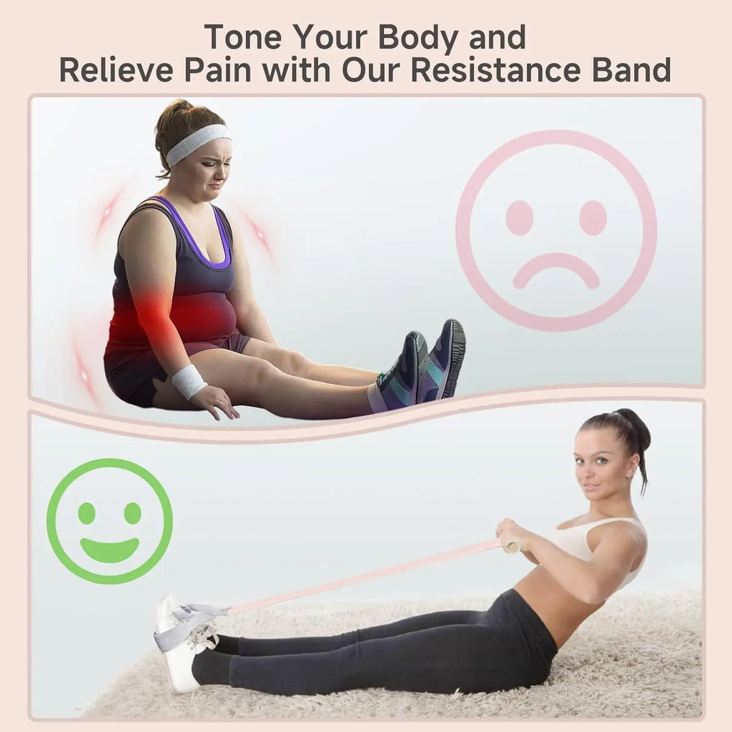 Yoga Resistance Band Anti-Broken Elastic Sit Up Pull Rope for Strength Training Portable Unisex Resistance Exercise Bands