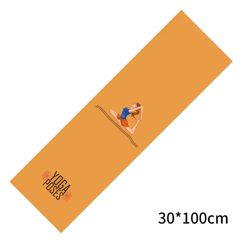 30*100cm Printed Yoga Towel Portable Double Layer Non-Slip Mat Protection Yoga Exercise Pad Quick Drying Pilates Towel Blanket