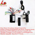 350-1000W 25A 30A 35A Brushless Motor sine wave Controller 36V 48V-64V and Battery display with lock Throttle for E-Scooter Bike