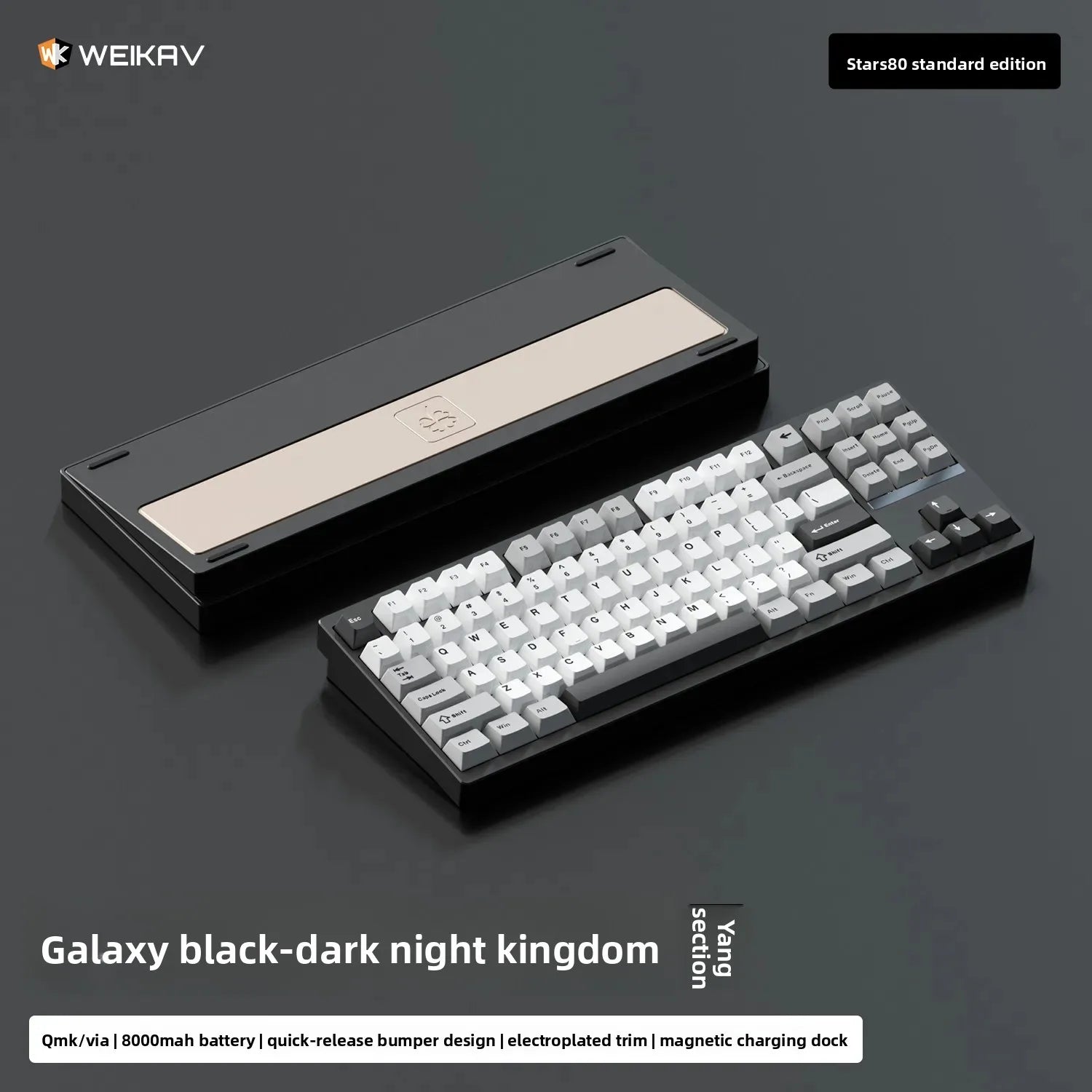 Weikav Stars80 Mechanical Keyboards Kits QMK/VIA Tri-mode Aluminum Wireless Bluetooth Gaming Keyboard Customized E-sports Gifts