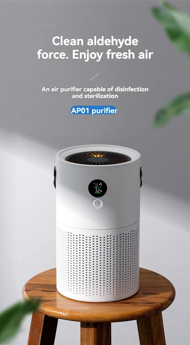 Air purifier indoor household desktop negative ion rechargeable dust removal odor formaldehyde PM2 portable purifier