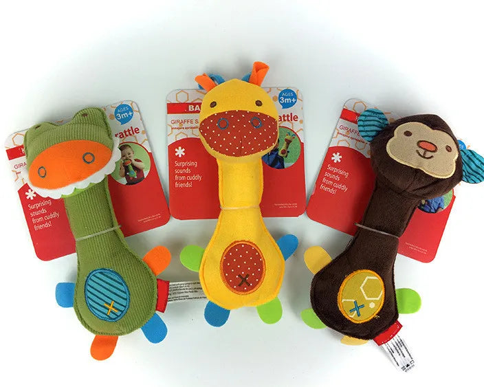 New Party Gifts Dog Toys Pet Puppy Chew Squeaker Squeaky Plush Sound Cartoon Dinosaur/Deer/Monkey Toys Small Pet Gift