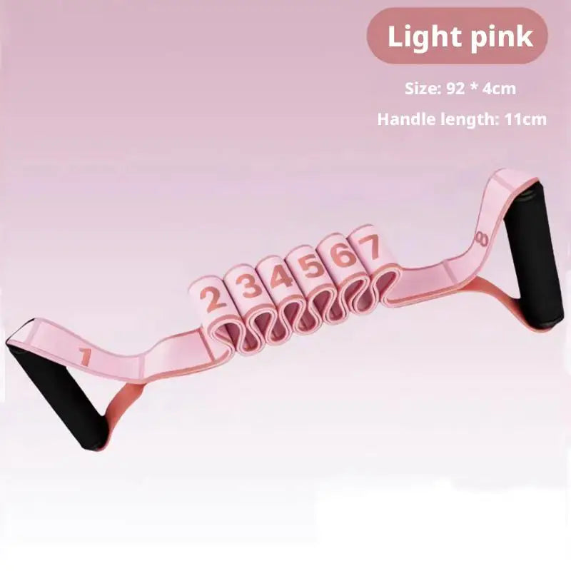 Yoga Stretch Resistance Bands Dance Resistance Band Digital Elasticity Adult High Elasticity Multi-Segment Belt Fitness Products