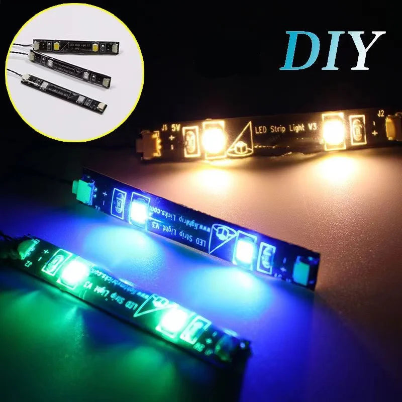LYBMTWF 10 pieces of LED flexible light strips,,powered by Usb,DIY lighting accessories, Light up your blocks