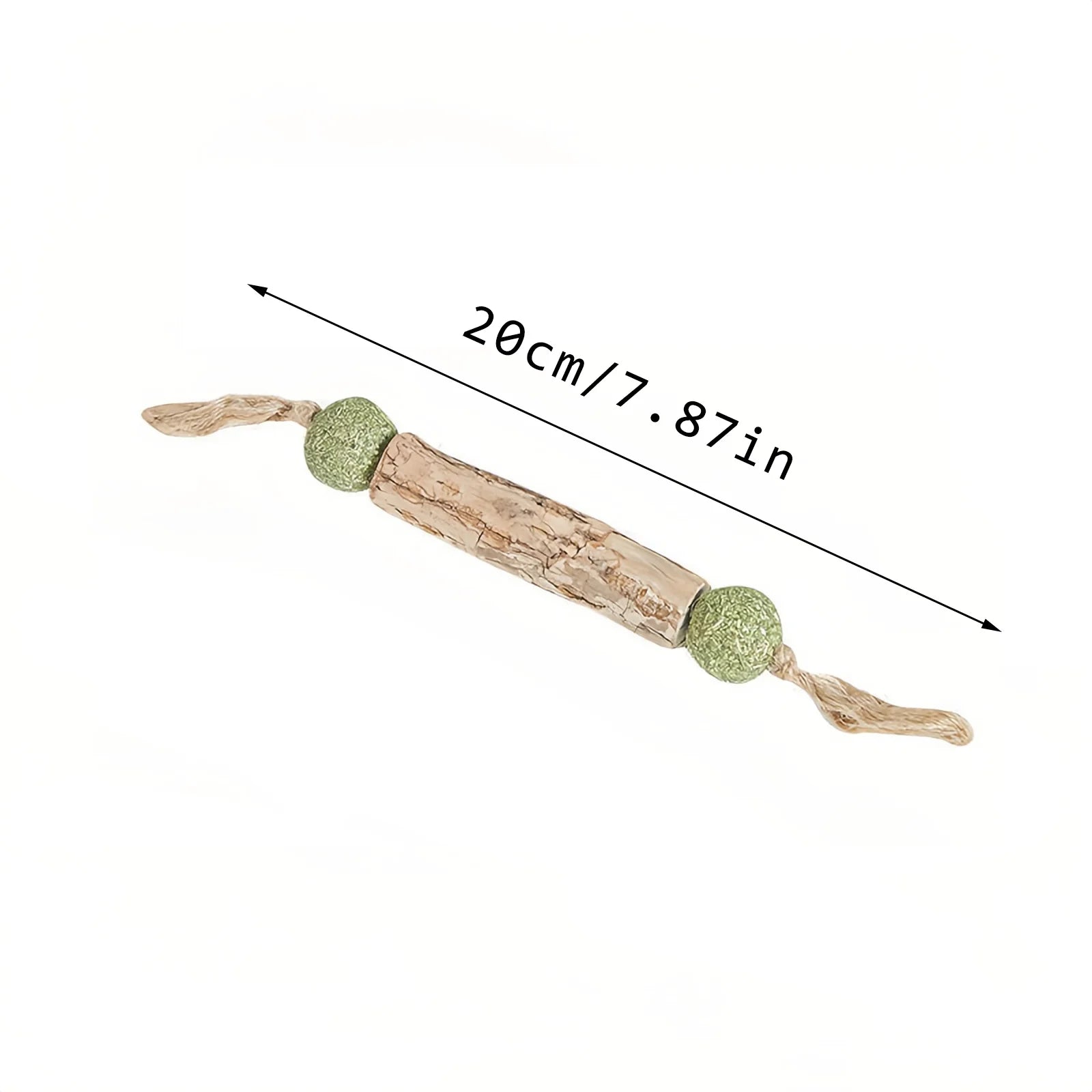 New Pet Toys Indoor Pet Cats Wood Dumbbell Interactive Toy For Teeth Cleaning Chewable Double-knot Mint Ball Toy Pet Gifts