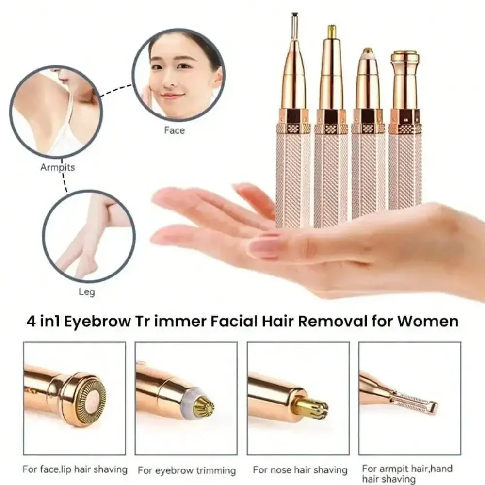Electric Hair Removel Shaver For Women Eyebrow Trimmer Epilator Electric Painless Hair Remover Machine Body Facial