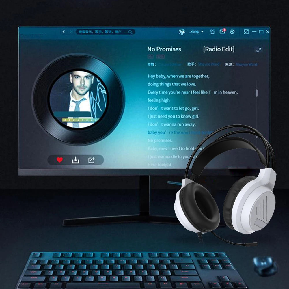 Gaming Headset with Mic Sports Gaming Noise Cancelling Headset Over-ear Headphone for PS5/PS4/Switch/XBOX/PC Wired Headphones
