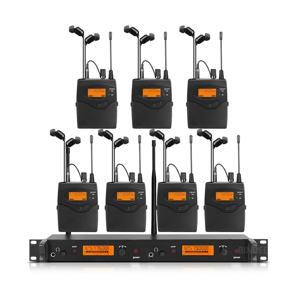 Professional In-Ear Monitor System 2-Channel Multi-Bodypack Monitor with In-Ear Wireless Monitor for Stage DJ Dedicated  EM-2050