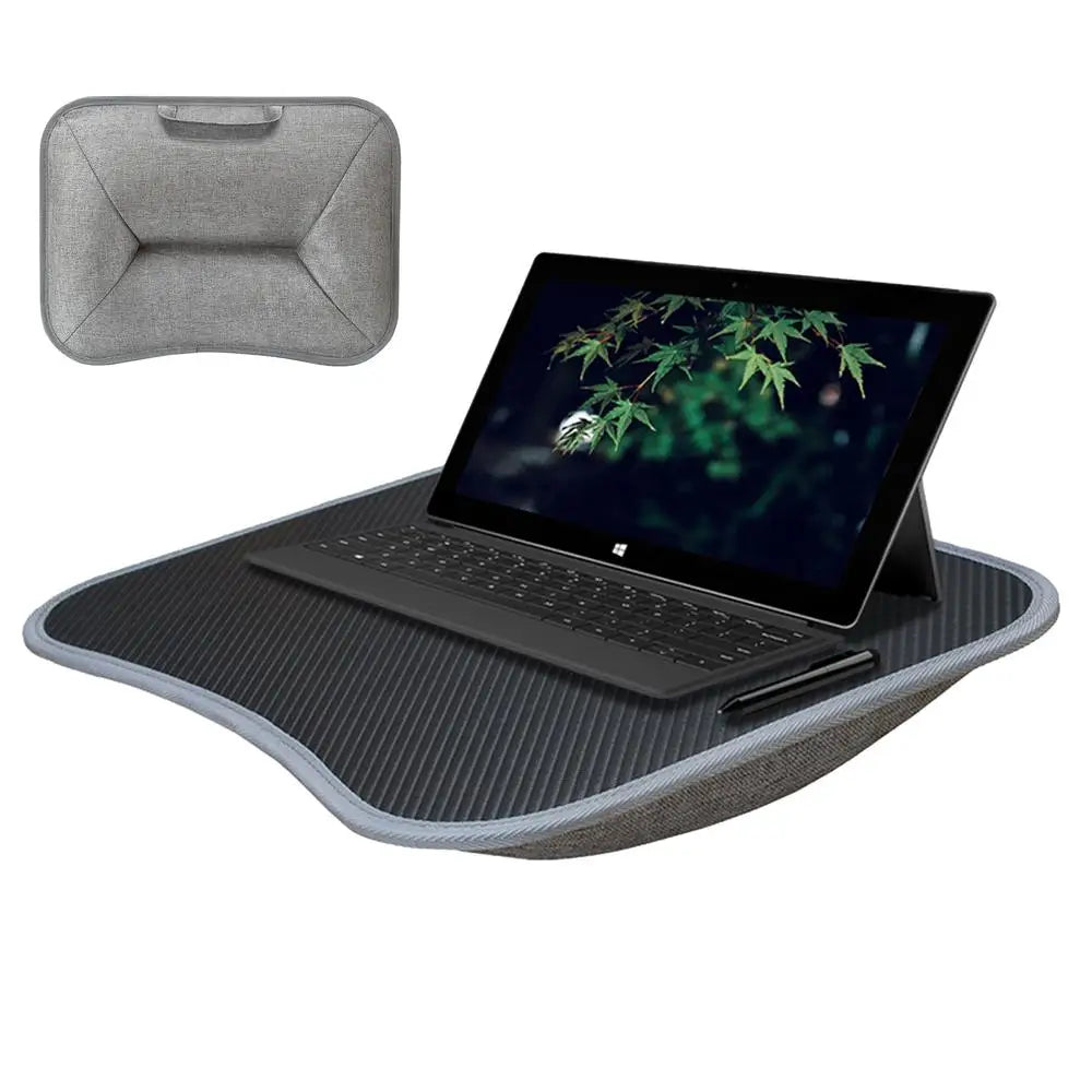 Lap Desk For Laptop With Cushion Lapdesk For Laptop With Soft Pillow Cushion Writing Padded Tray With Handle For Work And Game