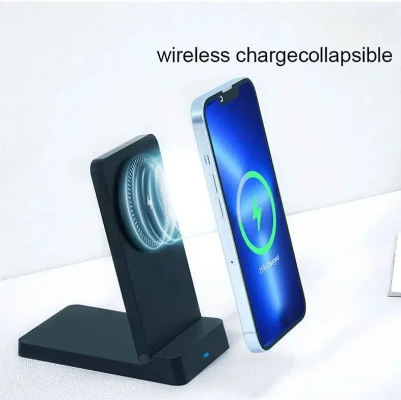 Magnetic Fast Charging Station 30W Wireless Charger Desktop Fold Smart Phone Holder Charge For Magsafe iPhone 16 15 14 13 12 Pro
