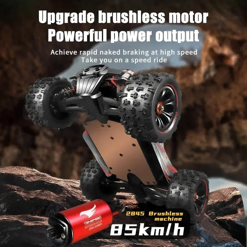 1:16 85KM/H Or 50KM/H 4WD RC Car With LED Remote Control Cars High Speed Drift Monster 4x4 Truck for Kids vs Wltoys 124017 Toys