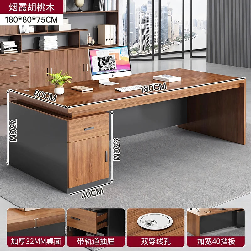 Cabinet Aesthetic Modern Desk Black Unique Gaming Computer Office Desk Design Writing Biurka Komputerowe Home Accessories