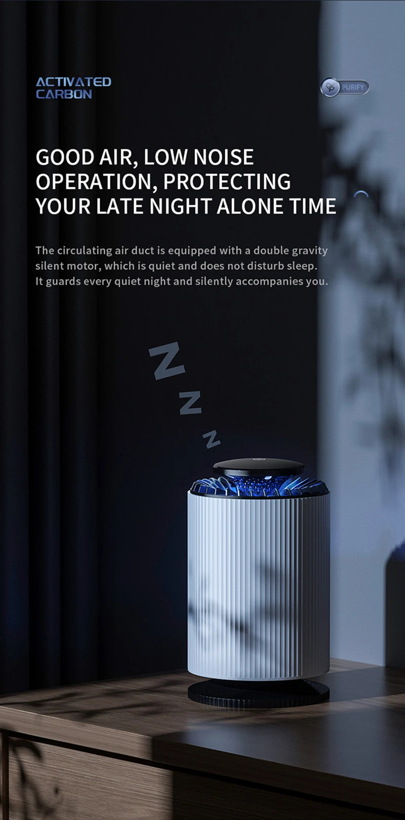New Air Purifier For Removing Second-hand Smoke Mother And Baby Grade Pet Air Purifier Small Appliances Activated Carbon Filter