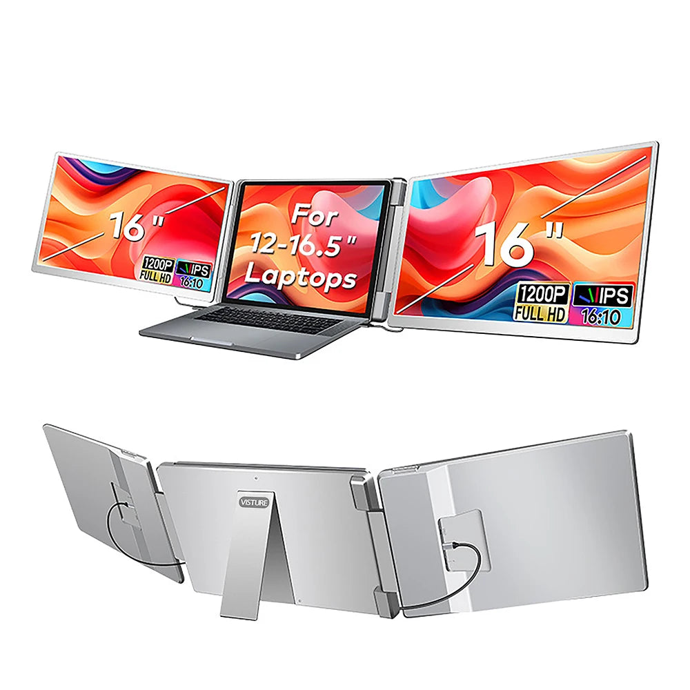 Dual Screen Extender FHD IPS Gaming Display Portable LCD Backlit Monitor High Definition for Productivity 14 to 16 inch Rospider