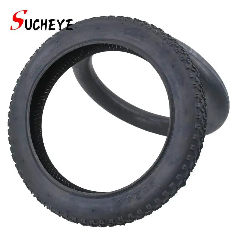 20x4.0 Road Bike Fat Tire 20 Inch Electric Bicycle Road Motorcycle Outer Big Fat Tire with Tube Cycling Bike Parts