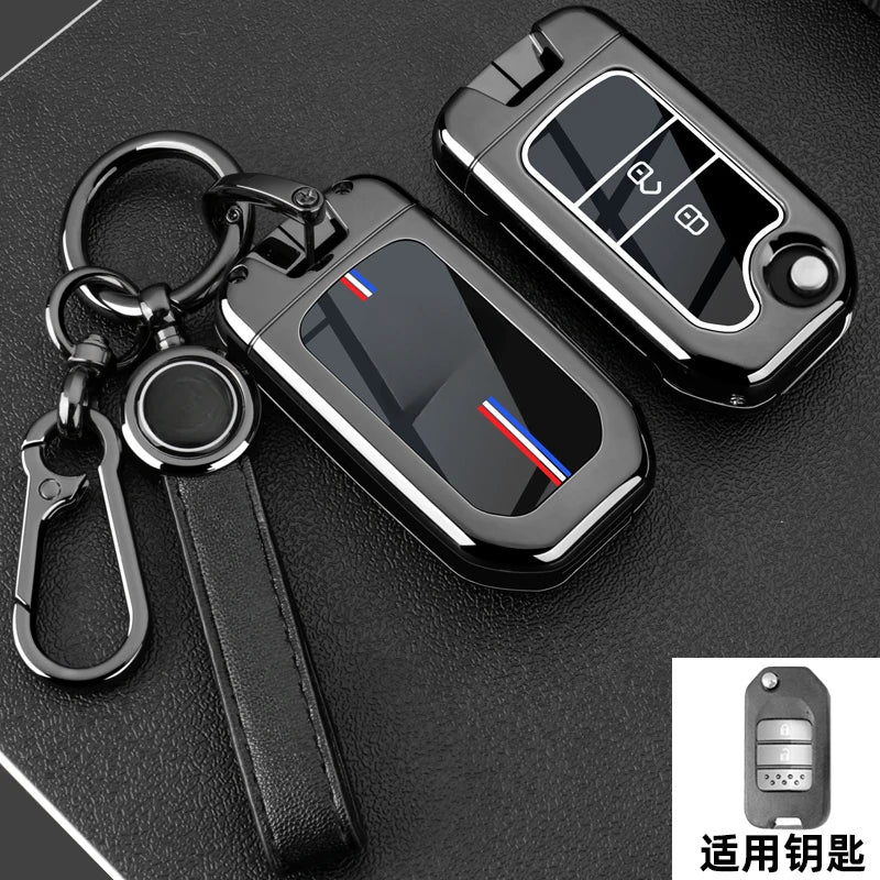 Car Key Fob Pocket Cover Case For Honda Civic CR-V HR-V Accord Jade Crider Odyssey 2015- 2018 Remote Protector Accessories