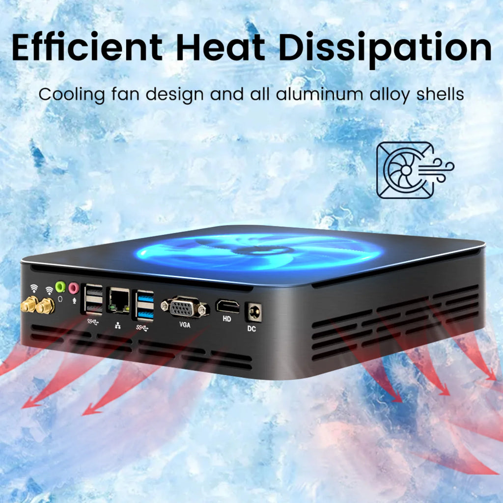 MSECORE Intel Core i3i5i7 Mini PC Gamer Windows 10 Portable PC Office Desktop Computer HTPC MINIPC Barebone System Linux WiFi HD