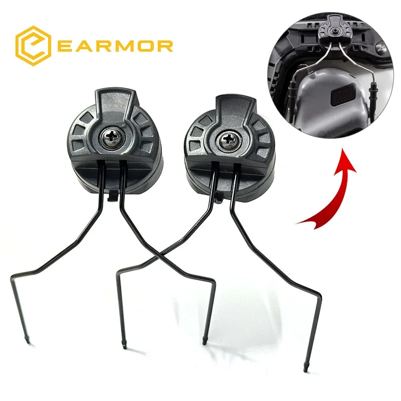 EARMOR Shooting Earmuffs Helmet Rail ARC and EXFIL Helmet Rail Adapter Tactical Headset Adapter for ARC Rail Helmet Accessories